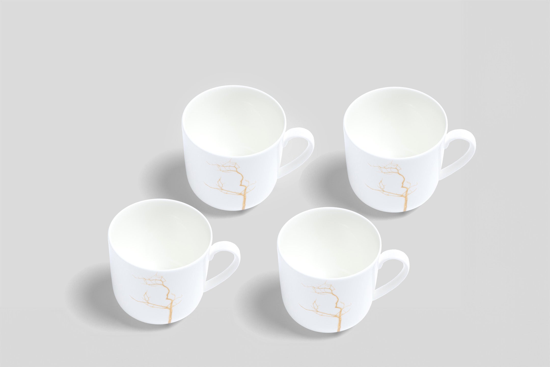 Dibbern Golden Forest Mug Set for Four