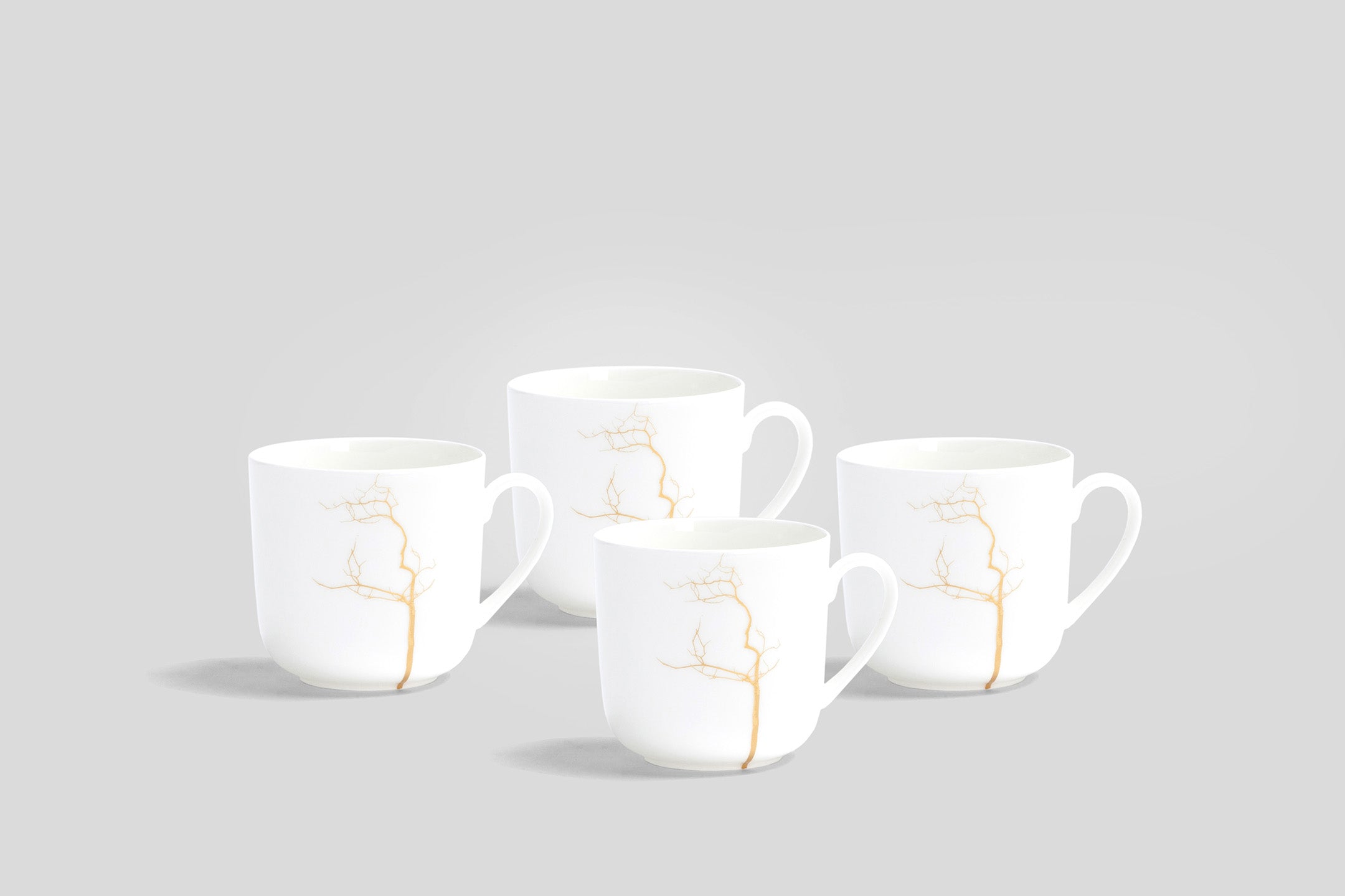 Dibbern Golden Forest Mug Set for Four