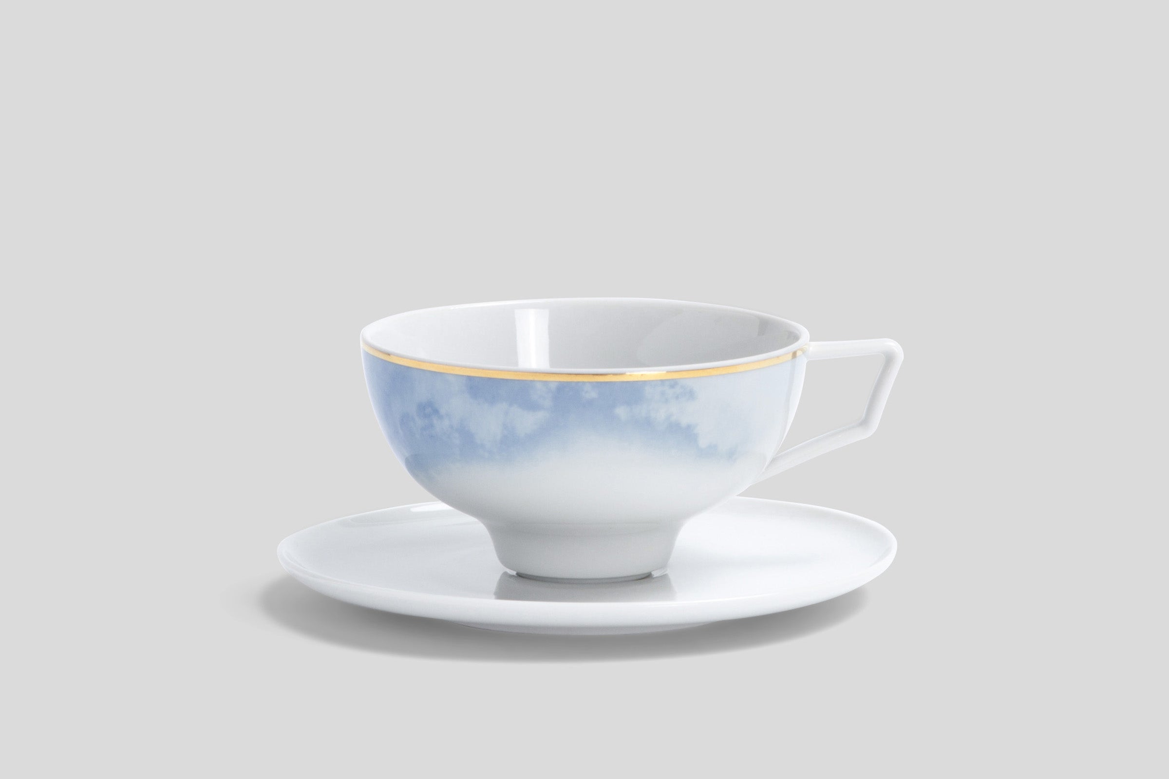 Designer-Luxury-Modern-Bodo Sperlein Pomona Tempest Teacup & Saucer-Bodo Sperlein-Blue Tempest w/Goldline-Pomona-Bodo Sperlein-Bone China-Designer-Luxury-Modern-Tasse-Becher-Kaffee Tasse