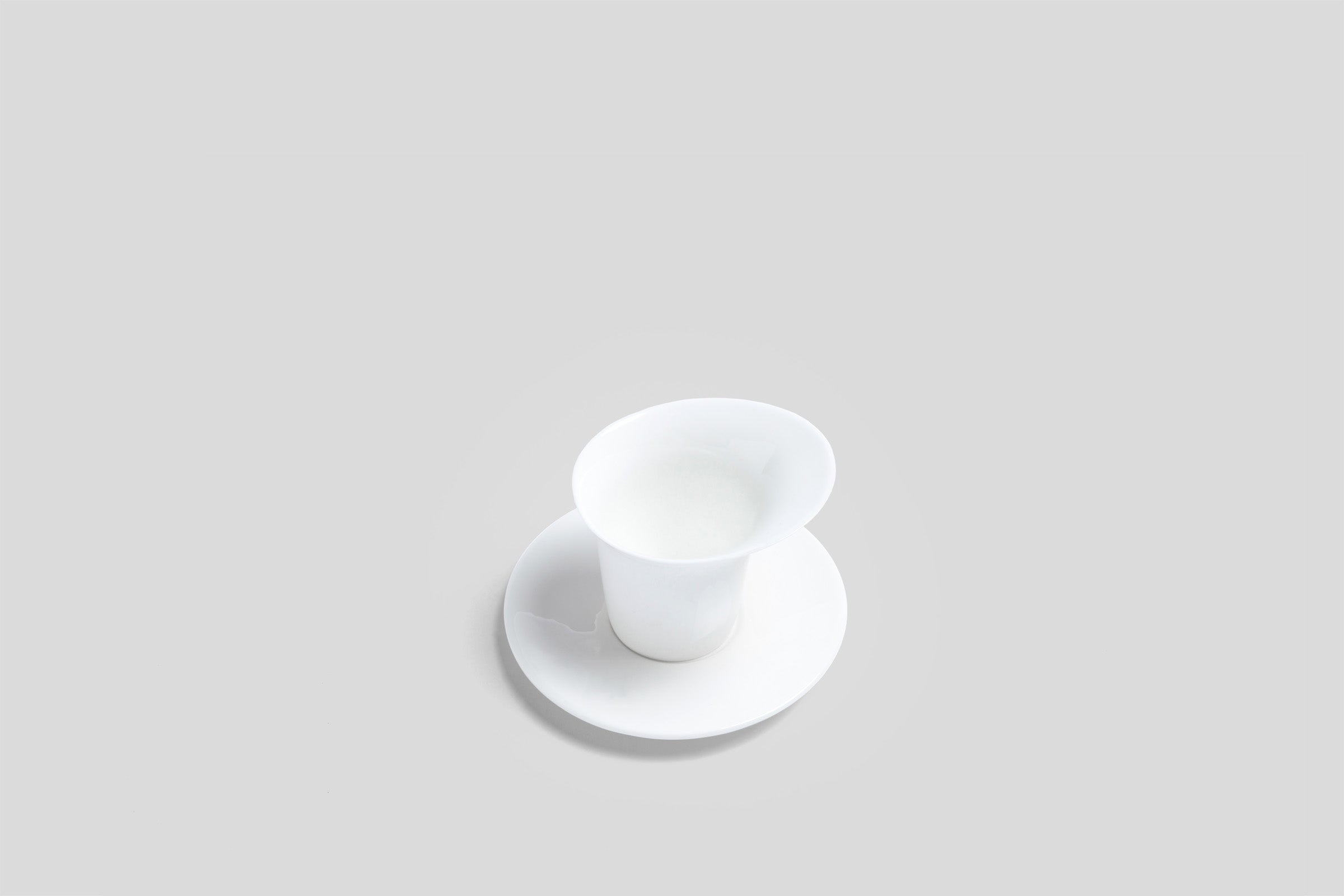 Bodo Sperlein White Sculptural Luna Mocha & Saucer
