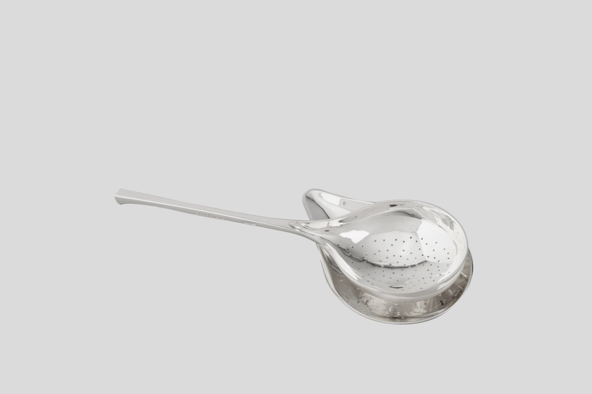 Tane Silver Lotus Tea Strainer & Rest