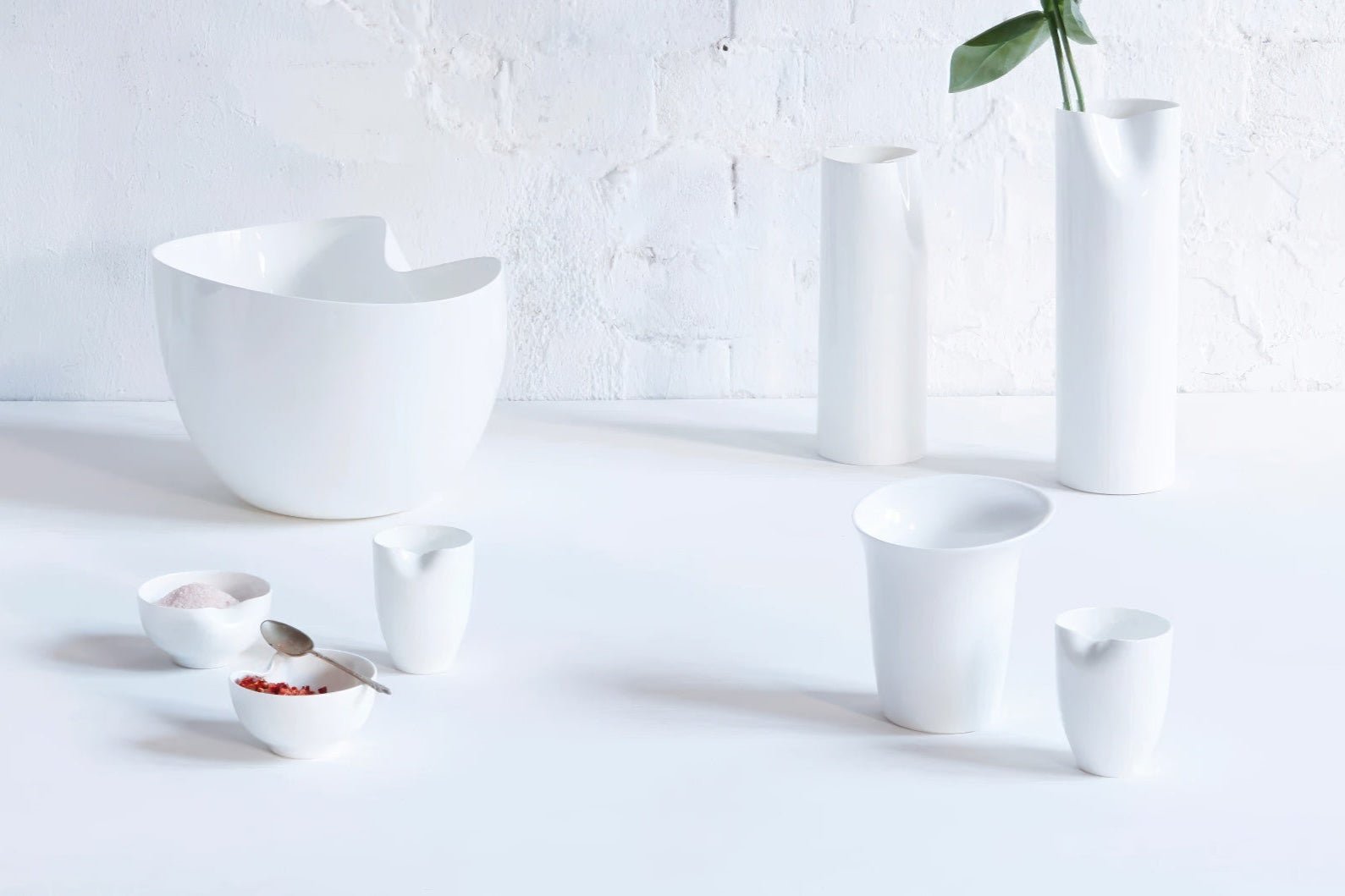 Bodo Sperlein White Sculptural Luna Mocha & Saucer