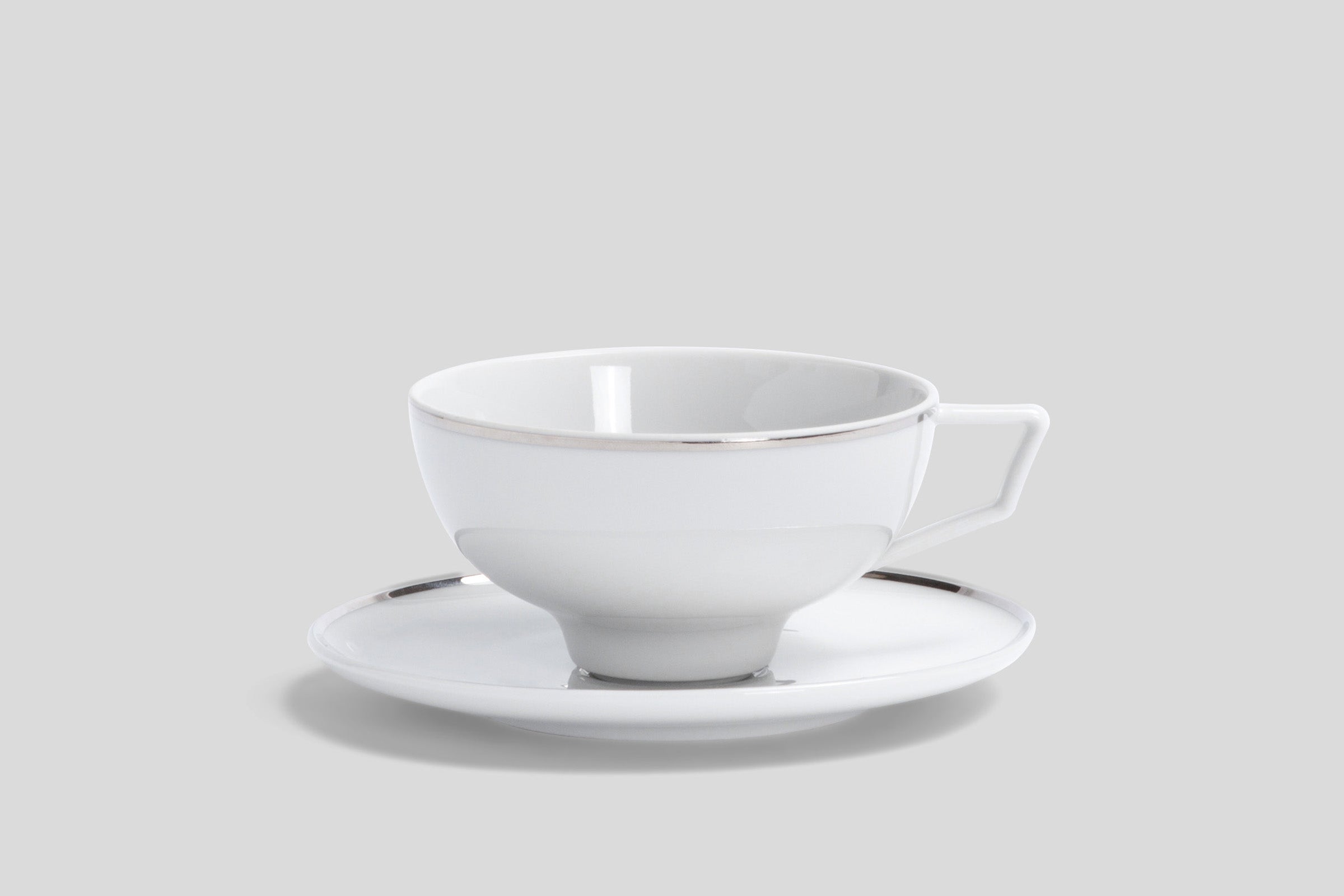 Designer-Luxury-Modern-Bodo Sperlein Pomona Tempest Teacup & Saucer-Bodo Sperlein-Platinum Line-Pomona-Bodo Sperlein-Bone China-Designer-Luxury-Modern-Tasse-Becher-Kaffee Tasse